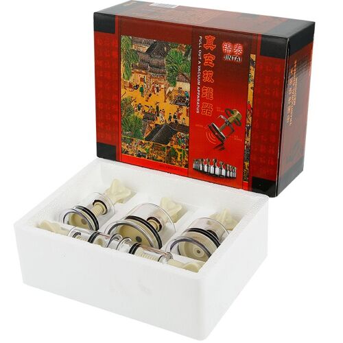 Ensemble De 5 Ventouses Sous Vide Extractibles De Qualité, Boîte Magnétique Rotative Épaisse De Type Vis D'acupuncture 