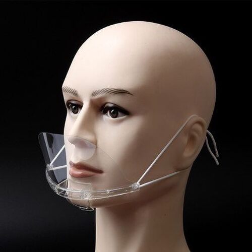 Masques De Cuisine Transparents, 10 Pièces, Masque De Santé Hommes Femmes, Support De Menton, Anti-Buée Pour La Nourriture, Hôtel, Restaurant En Plastique Spécial 