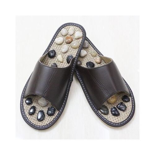 Pantoufles D'acupuncture Pour Personnes Âgées, Soins De Santé, Points De Pieds, Thérapie De Massage, Pierre De Galets, Chaussures À Usage Domestique Pour Femmes Et Hommes, Livraison Directe 