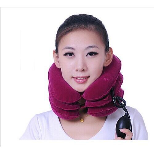 Dispositif De Thérapie Pour Les Maladies Cervicales, Appareil Portable Pour La Traction Des Vertèbres Et Cervicales, Collier Cervical Gonflable En Velours, Soins Du Cou 