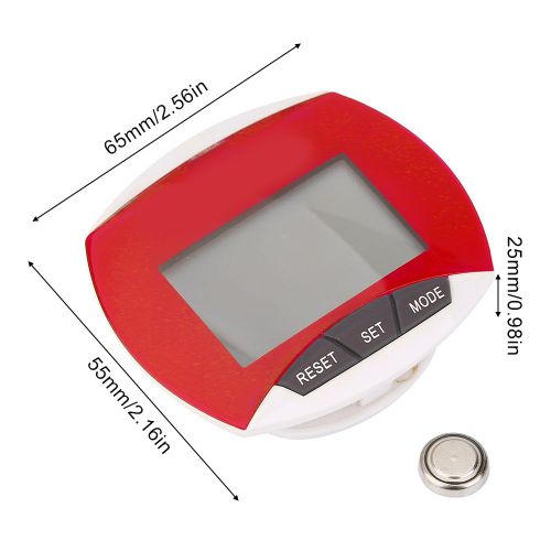 Podometre Exterieur, Compteur De Pas, Distance De Marche, Compteur De Calories, Compteur De Pas (Rouge)