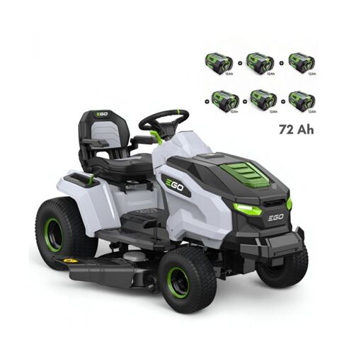 Tondeuse tracteur à batterie coupe 107 cm, 6 batteries 12Ah et chargeur 1600W - EGO TR4201E