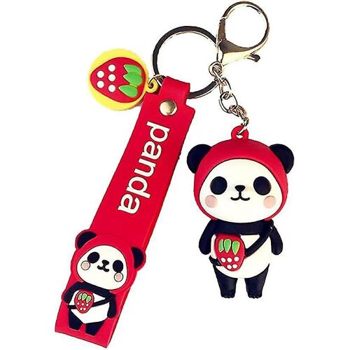 Porte-clés mignon en forme de panda pour sac d'école