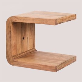 Table De Chevet En Bois D'acacia Vacry Brun Acacia
