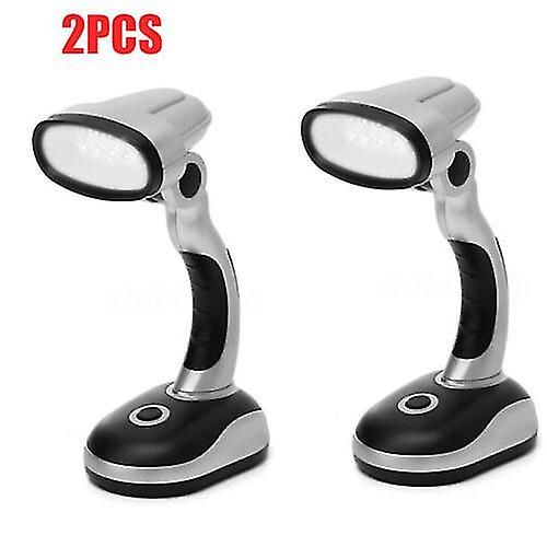 Lot De 2 Lampes De Bureau Portables À 12 Led, Alimentées Par Piles, Idéales Pour La Lecture
