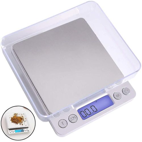 Balance De Cuisine Numérique, Balance À Lettres, Balance Domestique, Balance Fine Avec Fonction Tare 3 Kg X 0,1 G, Écran Lcd, Plateforme En Acier Inoxydable