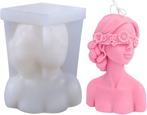 Moule En Silicone Pour Femme, Forme De Bougie Fermée 3d, Moule À Bougie, Bricolage En Silicone, Fabrication De Bougies Parfumées, Bougies Pour Le Corps, Moules En Silicone 7,9 X 11 X 8,6 Cm