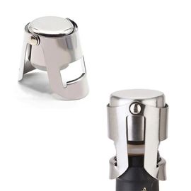 Lot De 2 Bouchons À Vin En Acier Inoxydable Pour Bouteille De Vin Mousseux, Vin Rouge Et Champagne
