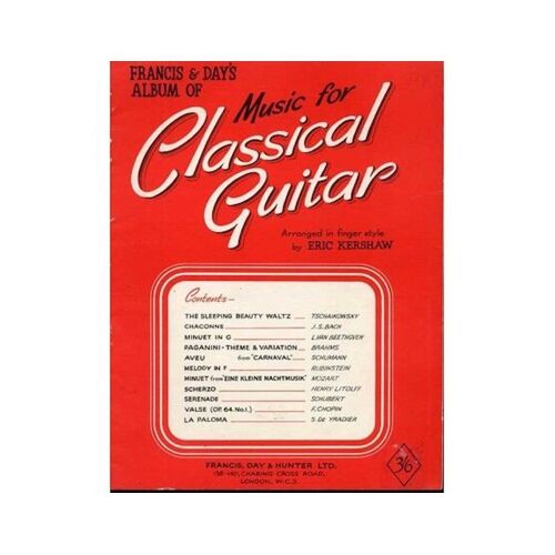Francis Day's Album Of Music For Classical Guitare N°1