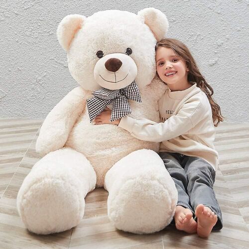 Ours en peluche géant pour petite amie ou enfant, 80 cm (blanc)