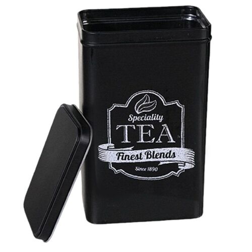 Boite Métallique Pour Le Thé Noire