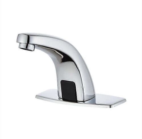 Robinet d'évier automatique sans contact avec couvercle perforé, capteur CC, chrome