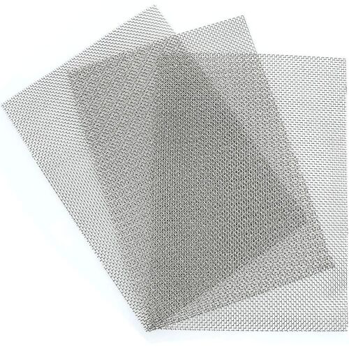 Grillage métallique en acier inoxydable, 20 mailles, lot de 3 pièces, 300 x 210 mm, en acier inoxydable, pour filtration, filtre, moustiquaire