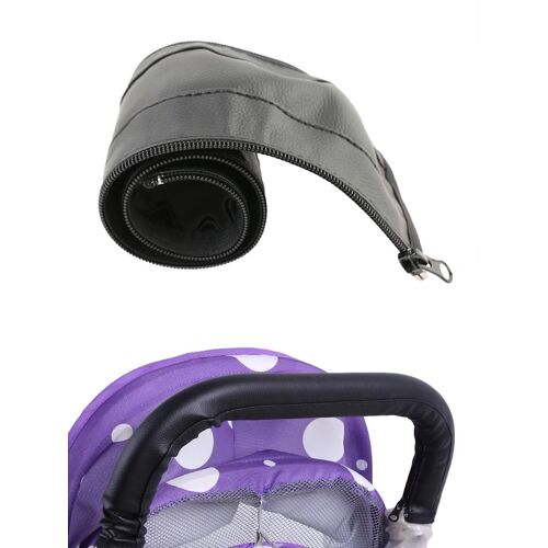 Gants Universels Pour Poignée De Chariot Pour Bébé, En Cuir Artificiel Noir