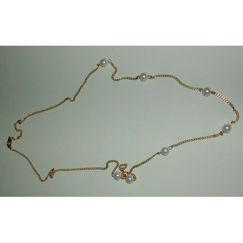 Collier Plaqué Or Avec Perles En Décoration