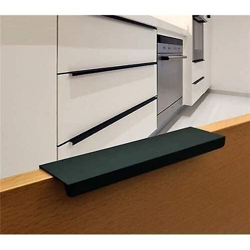 Lot de 10 poignées de placard de cuisine, de tiroir, de salle de bain, en alliage d'aluminium brossé (noir) (longueur 150 mm)