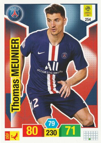 Carte Panini Adrenalyn Xl 2019 / 2020 - Thomas Meunier - Paris - N° 254