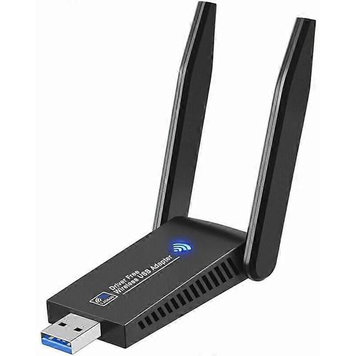 Clé WiFi puissante AC1300 Mbps, clé WiFi USB 3.0 double bande, clé WiFi 2,4 G / 5,8 GHz, adaptateur USB WiFi pour PC/ordinateur portable/ordinateur de bureau/tablette, compatible avec