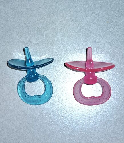 Lot De 2 Sucette Bébé Reborn Poupée Poupon Tutute Aimant Fille Garçon Mignon Rose Et Bleu