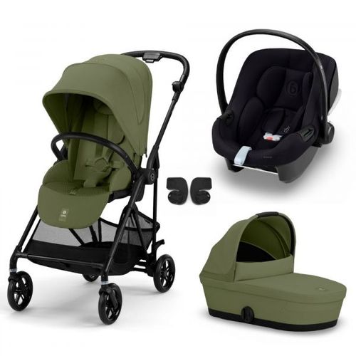 Poussette Trio Melio Carbon Moss Green + Aton B2 I-Size + Nacelle