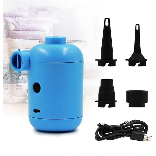 Mini Pompe Électrique, Pompe À Air Électrique Portable Usb Pour Camping, Gonfleur Et Dégonfleur Rapide, Gonfleur À 3 Buses Pour Jouets De Piscine