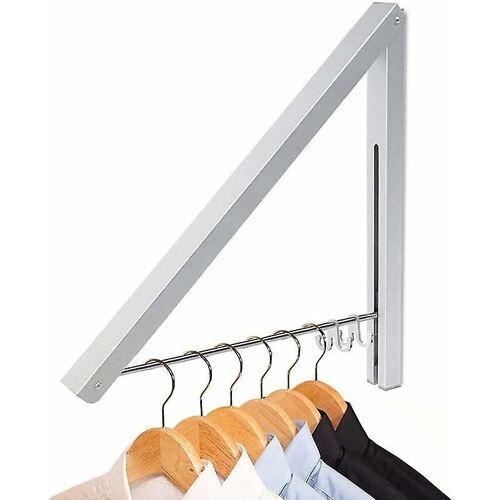 Cintre pliable, gain de place, porte-manteau mural rétractable en alliage d'aluminium, pour salon, salle de bain, chambre à coucher