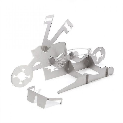 Grille de rôtissoire à poulet, grille de gril amusante pour moto, adaptée aux pique-niques en intérieur et en extérieur