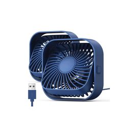 Ventilateur de Table USB Compact et Silencieux - Bleu