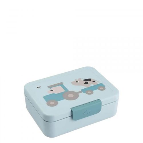 Boîte À Goûter Avec Séparateur Tiny Farm Bleu