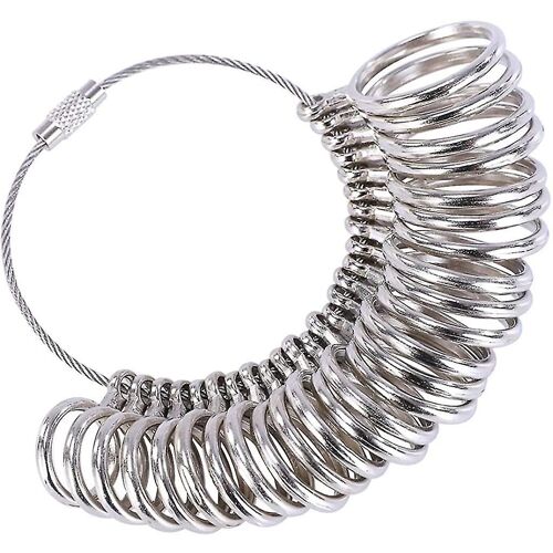 Ensemble De Jauges De Baguier, Outil De Mesure De Bague En Métal, Outils De Mesure De Doigt, Taille De Bague