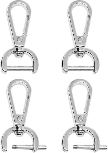 Lot de 4 mousquetons pivotants pour sacs, accessoires de sacs d'affaires, bandoulières interchangeables et à faire soi-même, ajoutez une touche pratique et élégante aux sacs à main et