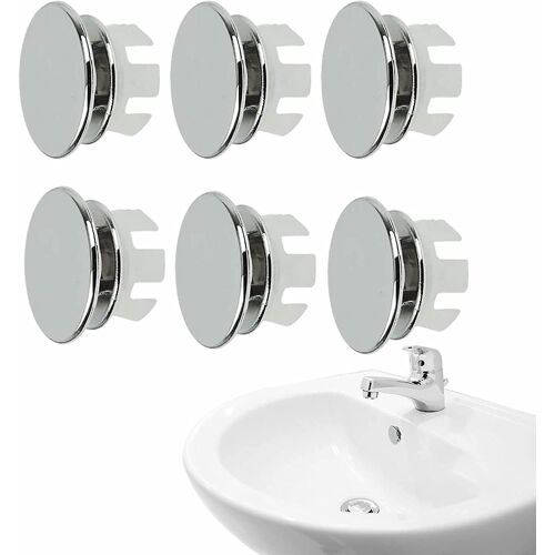 Couvercle de trop-plein d'évier, accessoires d'évier de cuisine 6 pièces, couvercle de trop-plein d'évier universel, anneau de trop-plein d'évier de haute qualité pour remplacement d'évier de cuisine de salle de bain