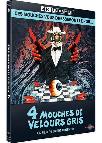 4 Mouches De Velours Gris - 4k Ultra Hd - Édition Steelbook® Limitée - 4k Ultra Hd