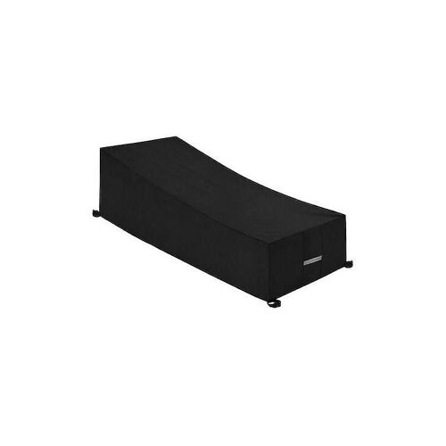 Housse De Chaise Longue Avec Aérations, Imperméable, Coupe-Vent, Anti-Uv, Tissu Oxford 210d, Pour Chaise Longue (208 X 76 X 41/79 Cm) - Noir