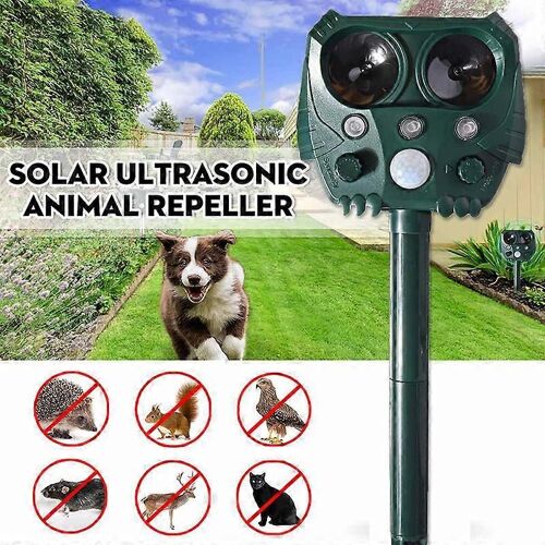 Répulsif Solaire À Ultrasons Pour Animaux, Répulsif Étanche Pour Animaux, 12 X 13 X 5 Cm