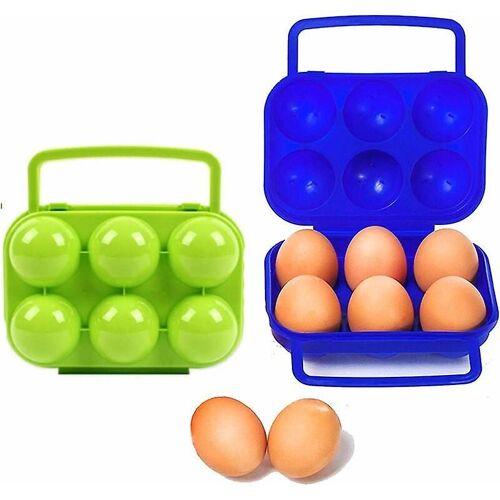 Boîte à ?ufs portable en plastique, pliable, 6 compartiments, grande capacité, pour réfrigérateur et bac à légumes