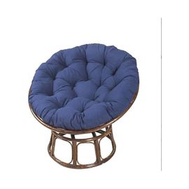 Coussins De Chaise D'extérieur, Coussin De Siège Rembourré, Coussin De Siège Suspendu, Hamac Rond, Siège De Balançoire, Coussin De Balançoire Pour Oiseaux - Bleu Marine 50 × 50 Cm