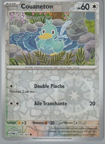 Carte Pokémon - Couaneton - 139/167 - Reverse - Mascarade Crépusculaire