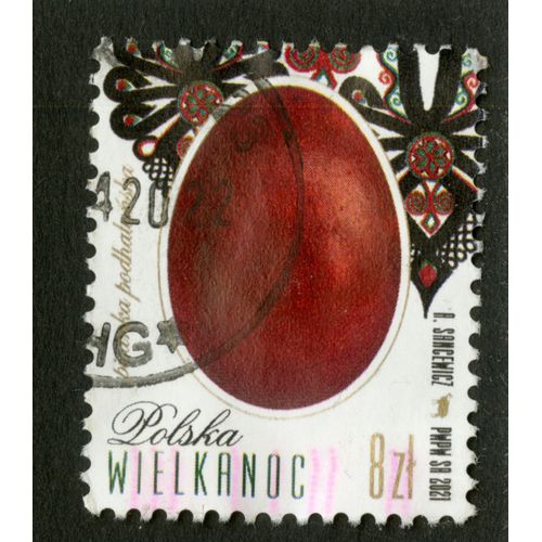Timbre Oblitéré Wielkanoc,Polska,2021