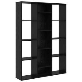 vidaXL Paravent Chêne noir 100 x 24 x 140 cm Bois d'ingénierie