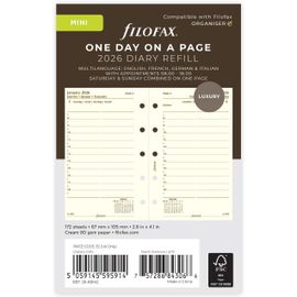 Filofax Mini Jour Par Page - Multilingue - 2025