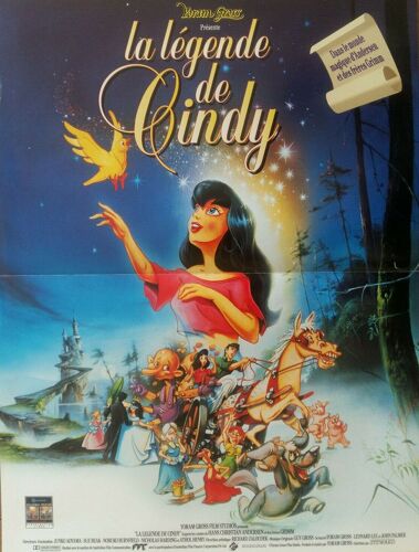La Légende De Cindy - Affiche Originale De Cinéma - Format 40x60 Cm - Un Film De Yoram Gross - Année 1991