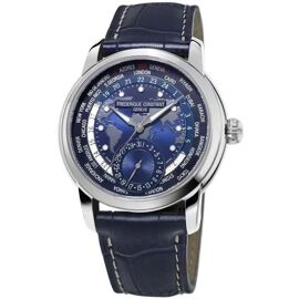Frederique Constant Worldtimer Manufacture Homme 42mm Cuir Montre Fc-718nwm4h6