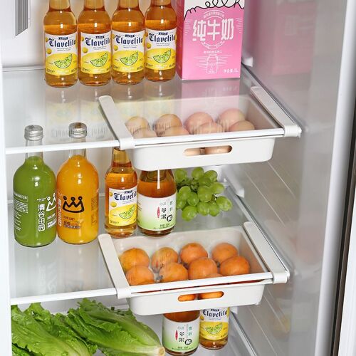 Boîte de rangement en plastique transparent pour fruits et ¿ufs de cuisine, support de réfrigérateur, étagère market, MELBox T1