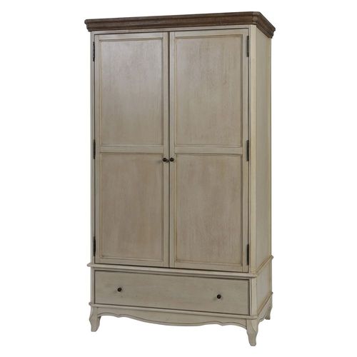 Garde-Robe Style Rustique - Bois Ciré Beige
