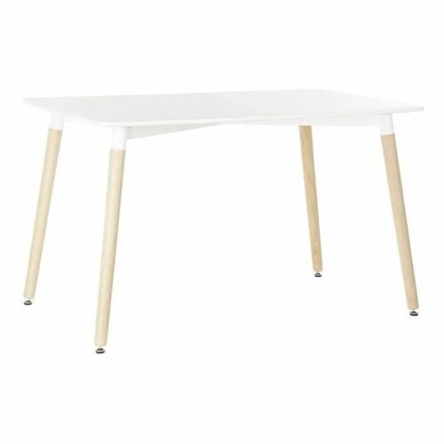 Table De Salle À Manger Dkd Home Decor 120 X 80 X 74 Cm Blanc Bouleau Bois Mdf