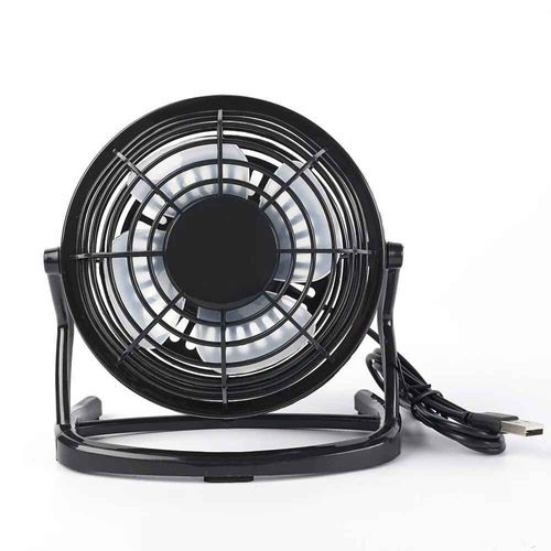 Ventilateur de bain USB silencieux,refroidisseur de bureau pour ordinateur portable,ordinateur portable,ordinateur de bureau,refroidissement d'été,lame Gér4,mini ventilateur rotatif - Type black