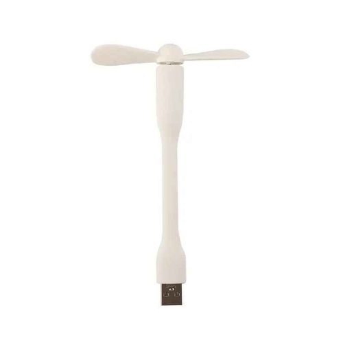 Ventilateur USB créatif,Mini ventilateur Portable Flexible et lampe LED USB pour batterie externe,ordinateur Portable et ordinateur,Gadget d'été - Type WHITE