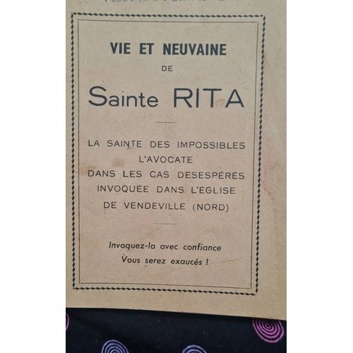 Vie Et Neuvaine De Sainte Rita