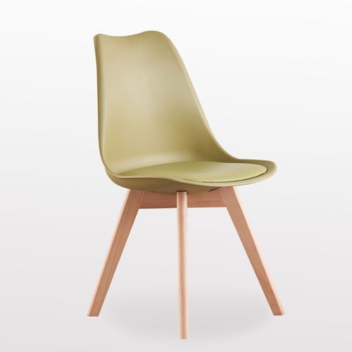 Chaise Scandinave Verte Lorenzo - Assise Rembourrée - Salle À Manger, Cuisine, Chambre